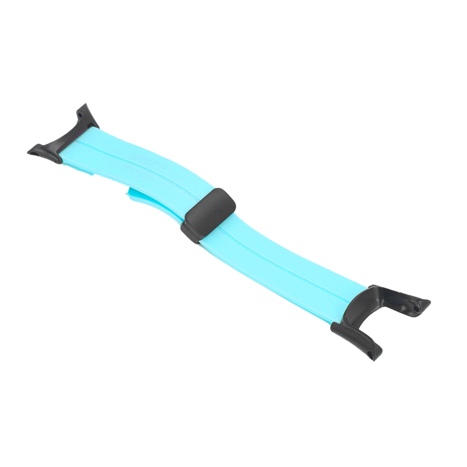 Silicone Watch Strap Waterproof Magnetic Folding Buckle Replacement Watchband Fo