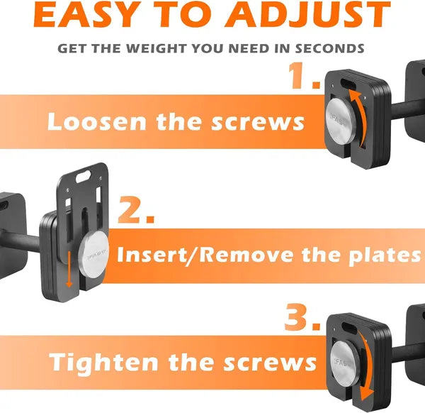 Adjustable Two Dumbbells Or Dumbbells Sets 50LB Square Dumbbell 9 In 1 Free Weig