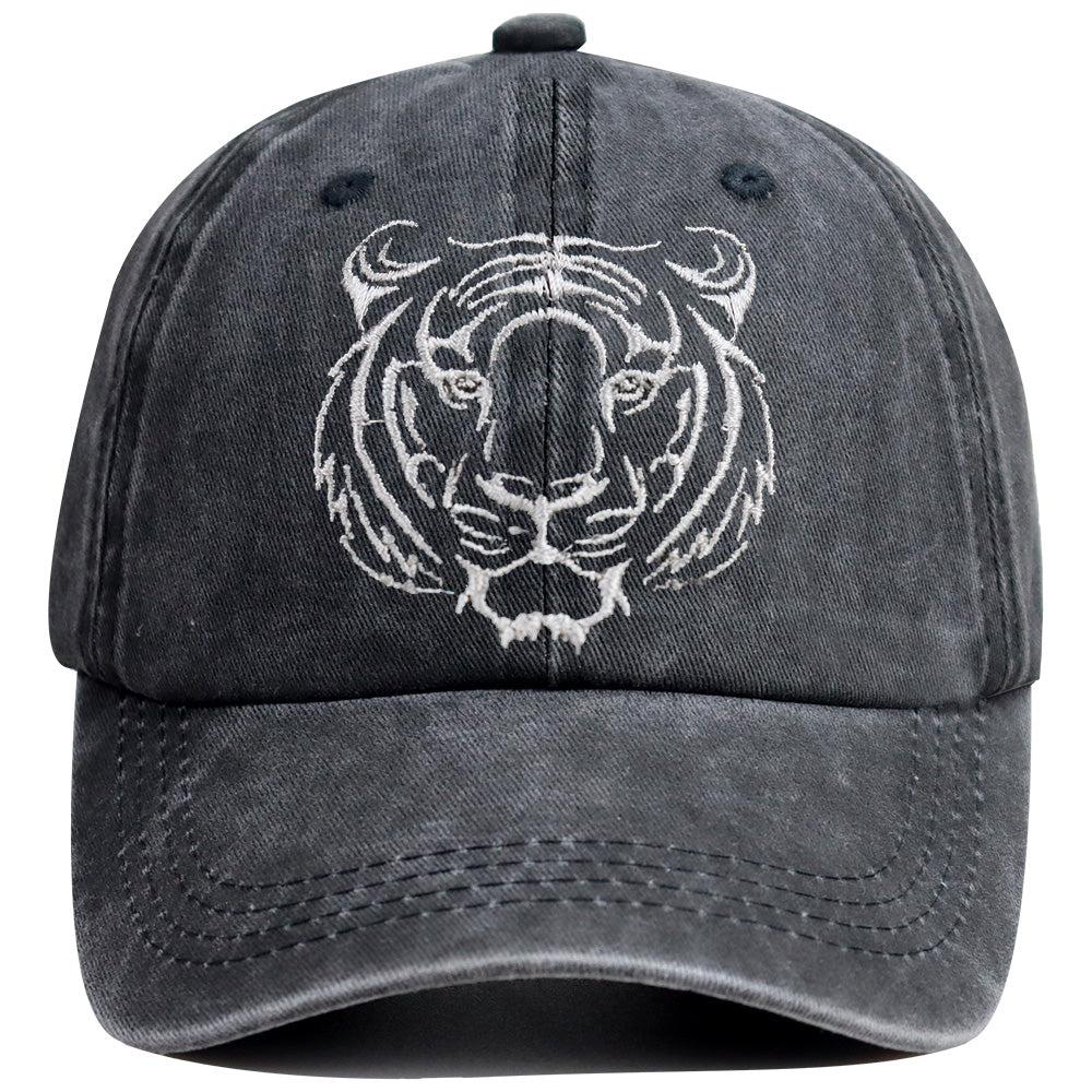 2pcs Tiger Embroidered Vintage Washed Baseball Cap - Hull City The Tigers World 