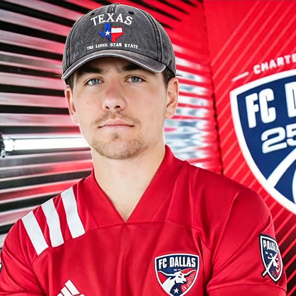 2pcs Texas The Lone Star State Embroidered Baseball Cap - FC Dallas 2026 World C