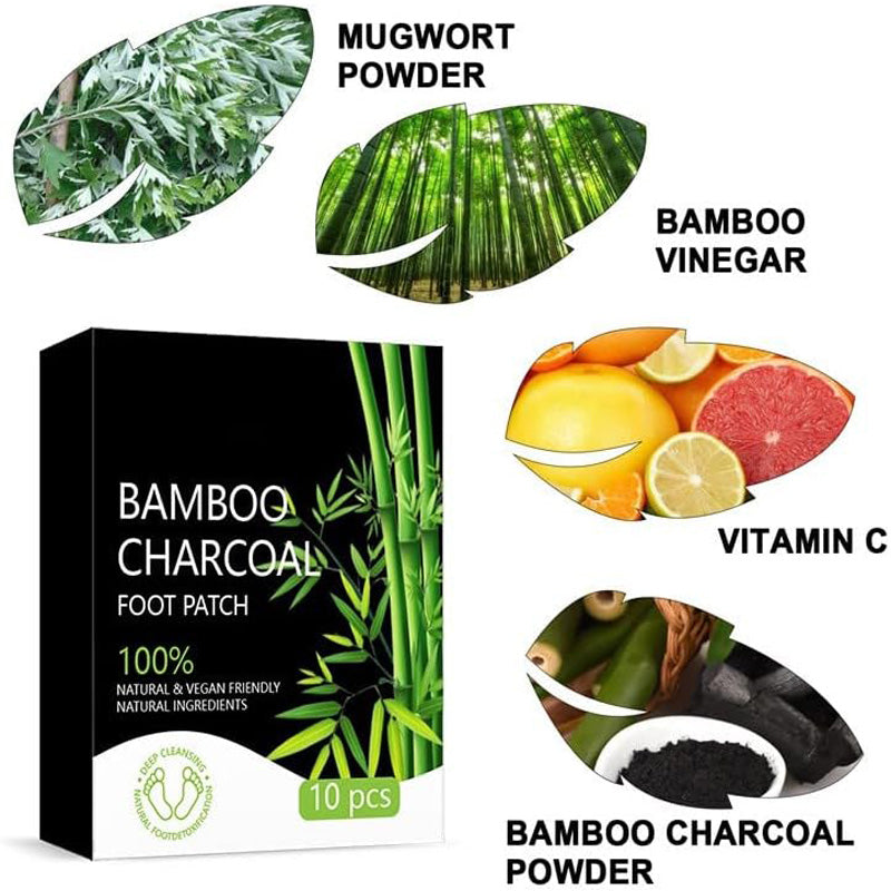 20pcs Natural Bamboo Charcoal Foot Patch,Strong Adhesive Patch,Comtable Herbal D