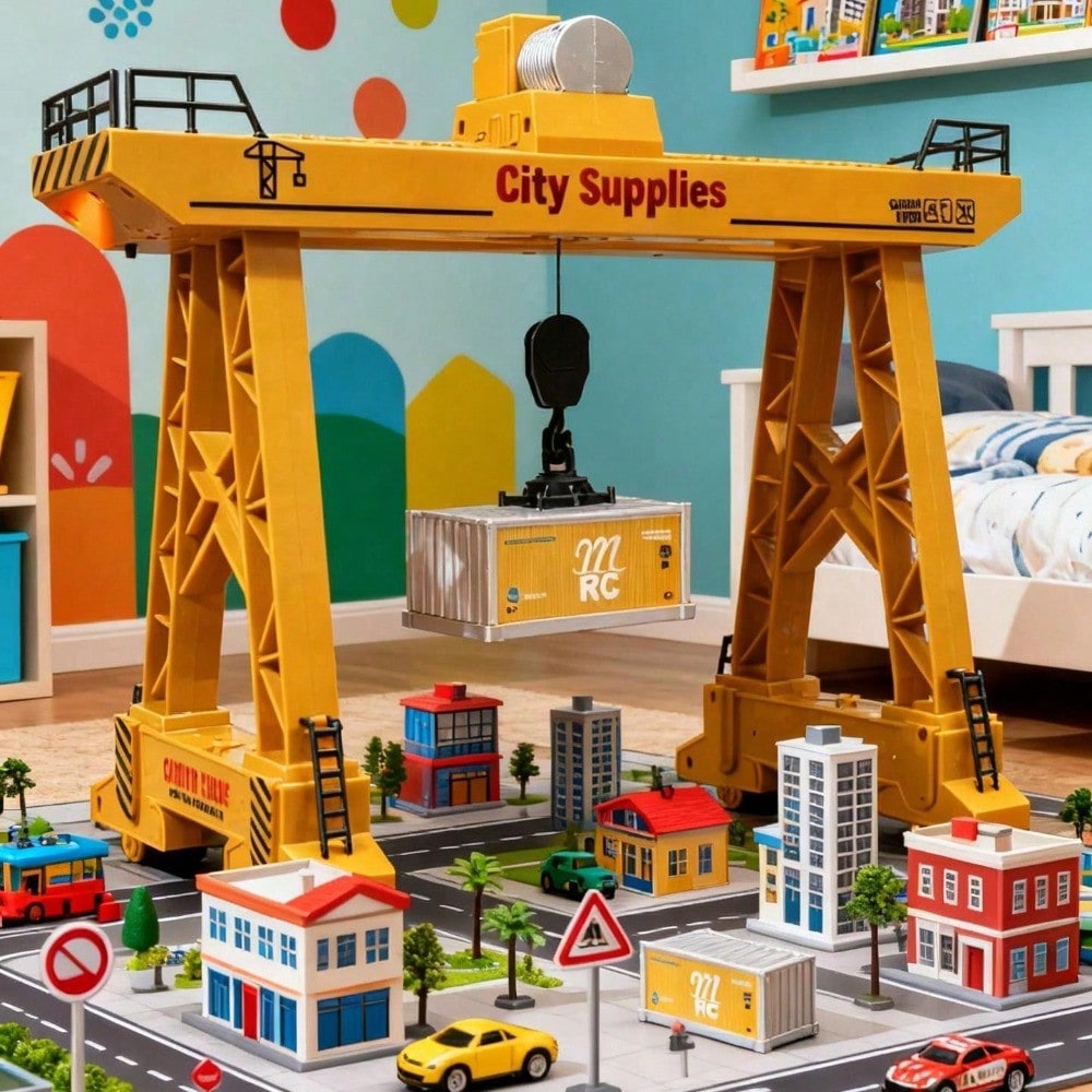 2.4GHz Remote Control Gantry Crane, Assemble It Yourself. A 118 Scale, Lifelike 