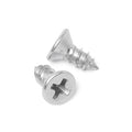 #4 X 1/4" Stainless Steel Flat Head Phillips Wood Screw (100 Pack), 18-8 (304) Stainless Steel Sheet Metal Screws - Type a Point, Plain Finish
