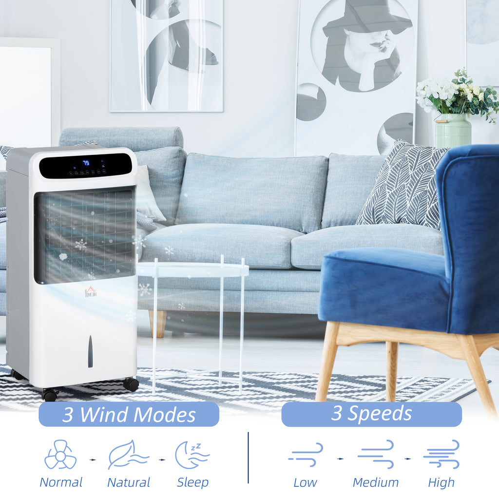 32" Evaporative Air Cooler With 3.2 Gal Water Tank, 60° Oscillating, 3-In-1 Ice 