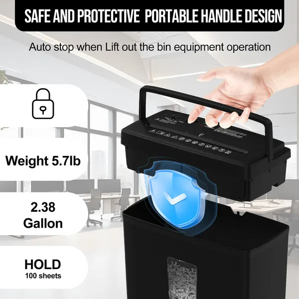 Paper Shredder For Home Use,5 Sheets Small Crosscut Paper Shredder,P-4 Security 