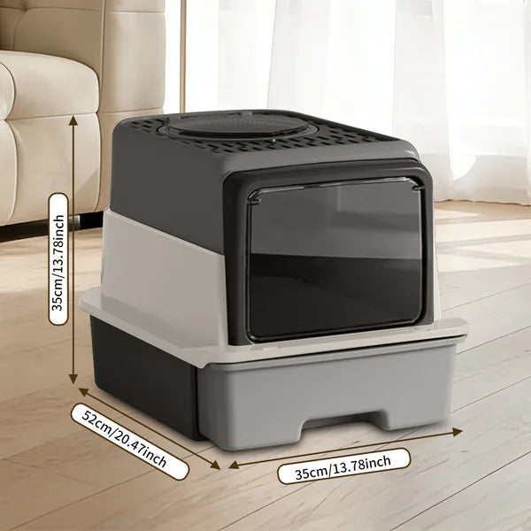 2026 Top-Rated Cat Litter Box, Pull-Out Drawer, No Scoop Needed, Fits Modern Hom