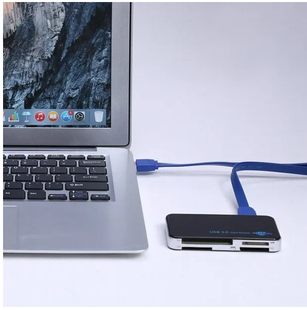 USB 3.0 Memory Card Reader Adapter 5GBPS Fit For CF  TF  SD Micro SD XD M2 MS Ca