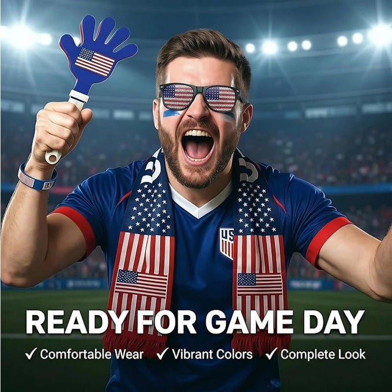 6pcs Set The 2026 American Celebration,USA World Cup Fan Kit,Complete Soccer Che