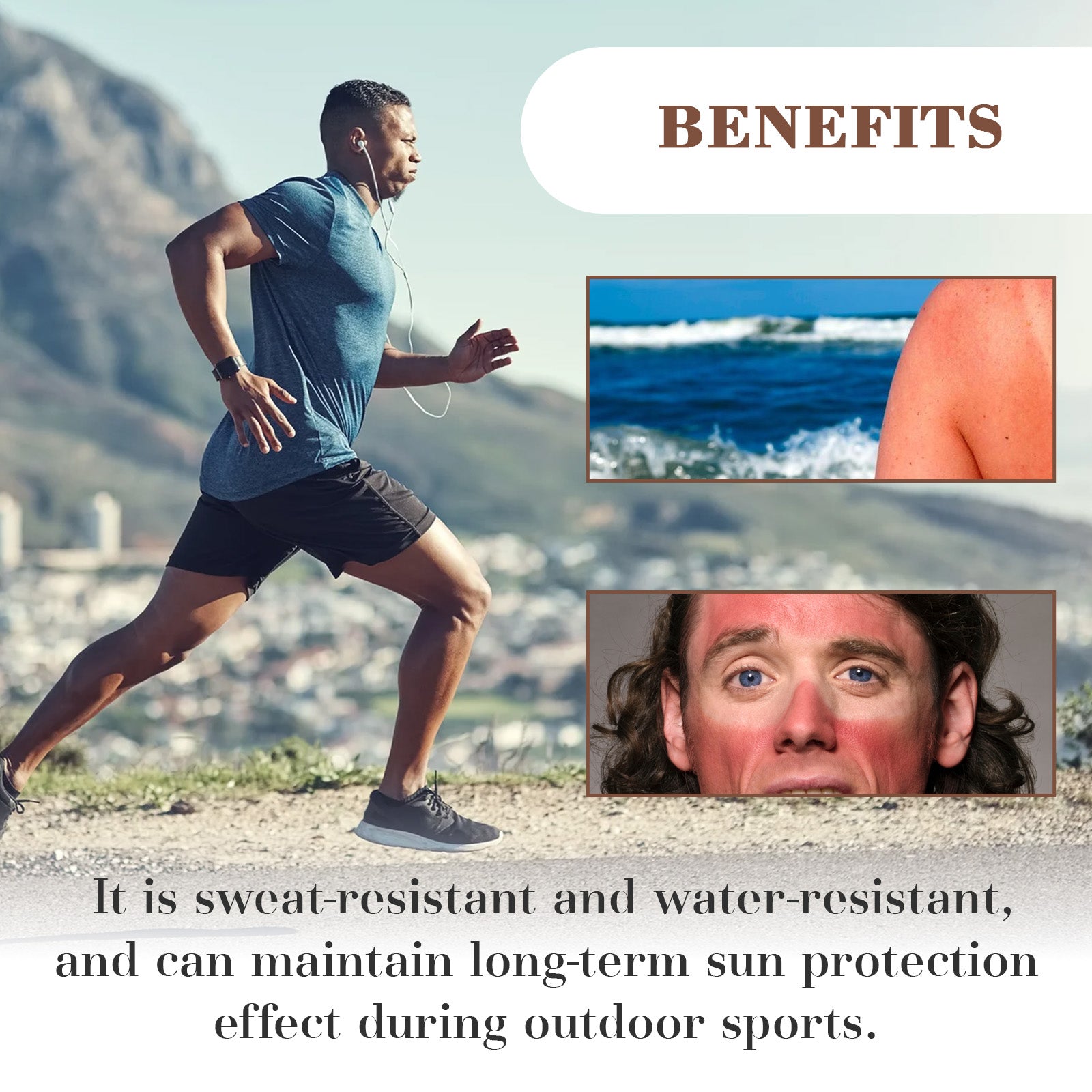 East Moon Enhanced Sunscreen For Men, Summer Outdoor Uv Protection Moisturizing 