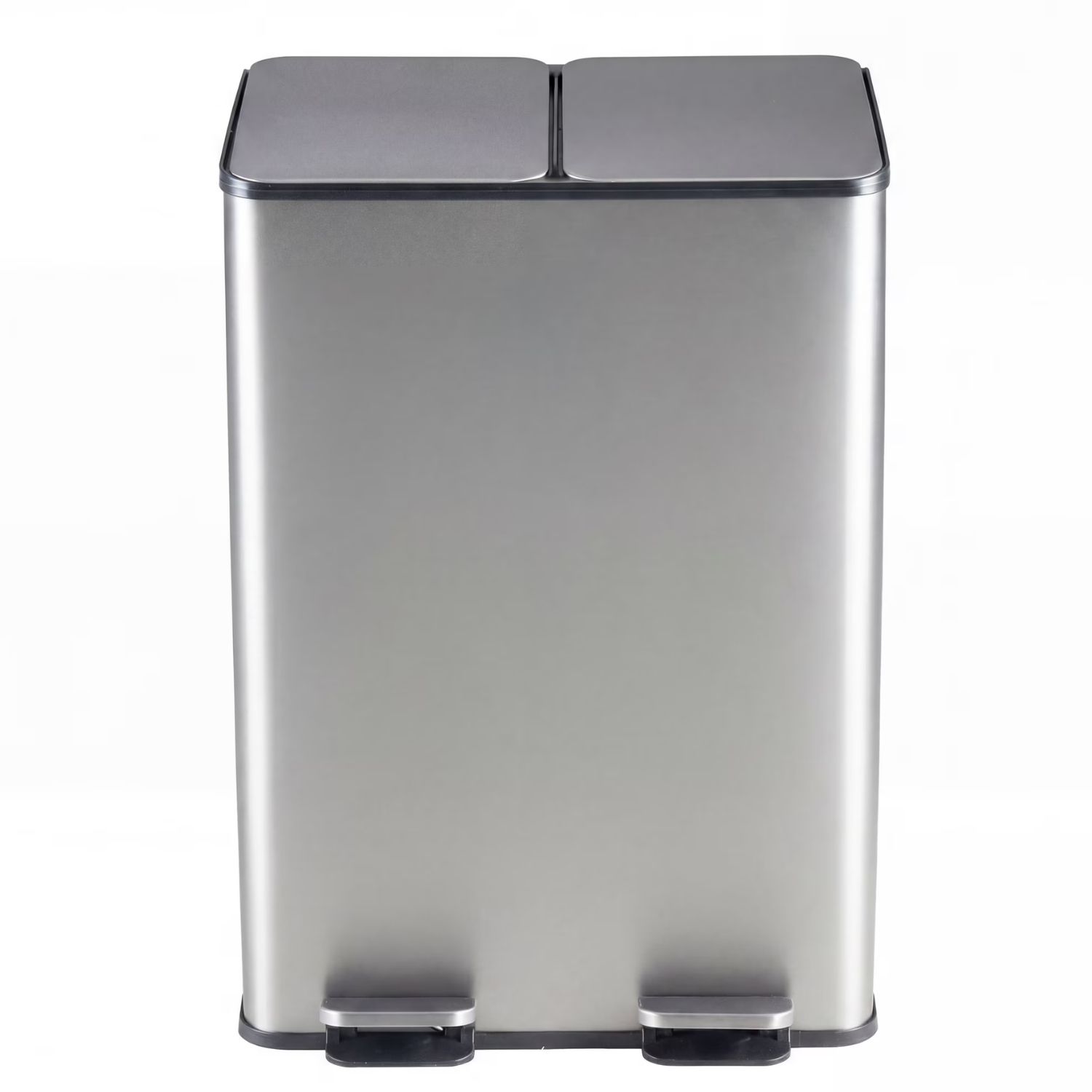 Dual Bin Trash Can, Foot Pedal Kitchen Recycling Bin, Soft-Close Lid And Removab