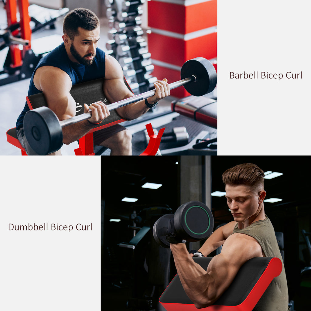 265 LBS Preacher Curl Bench for Strength Training, Adjustable Seated Arm Isolate