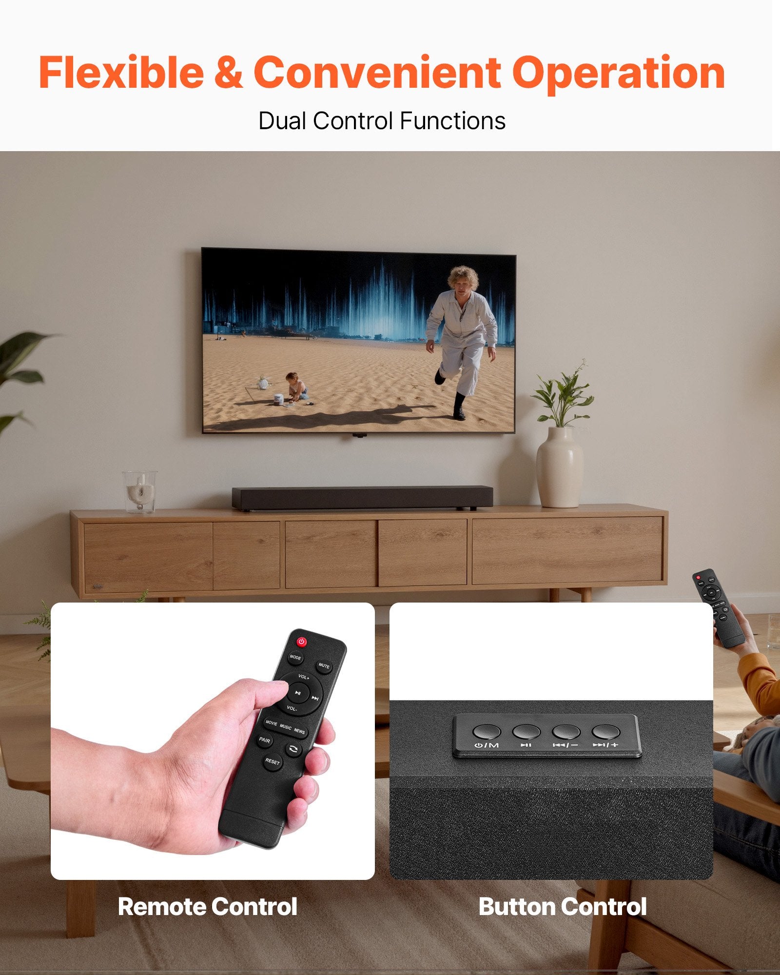 Sound Bar For Smart TV, 2.0 Channel, 24-Inch Compact Soundbar TV Speakers For Pr