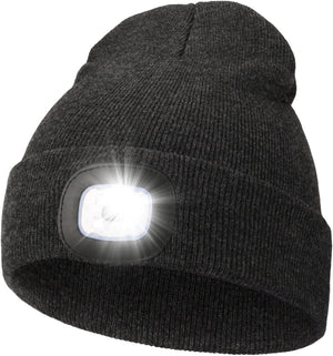 Unisex Hat with Light, USB Rechargeable Hands Free Headlamp LED