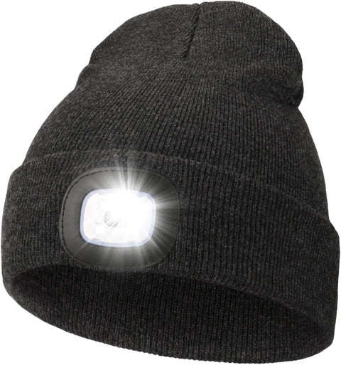 Unisex Hat with Light, USB Rechargeable Hands Free Headlamp LED