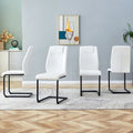 Modern Dining Chairs With Faux Leather Upholstered Seats - Dining Room Chairs Wi