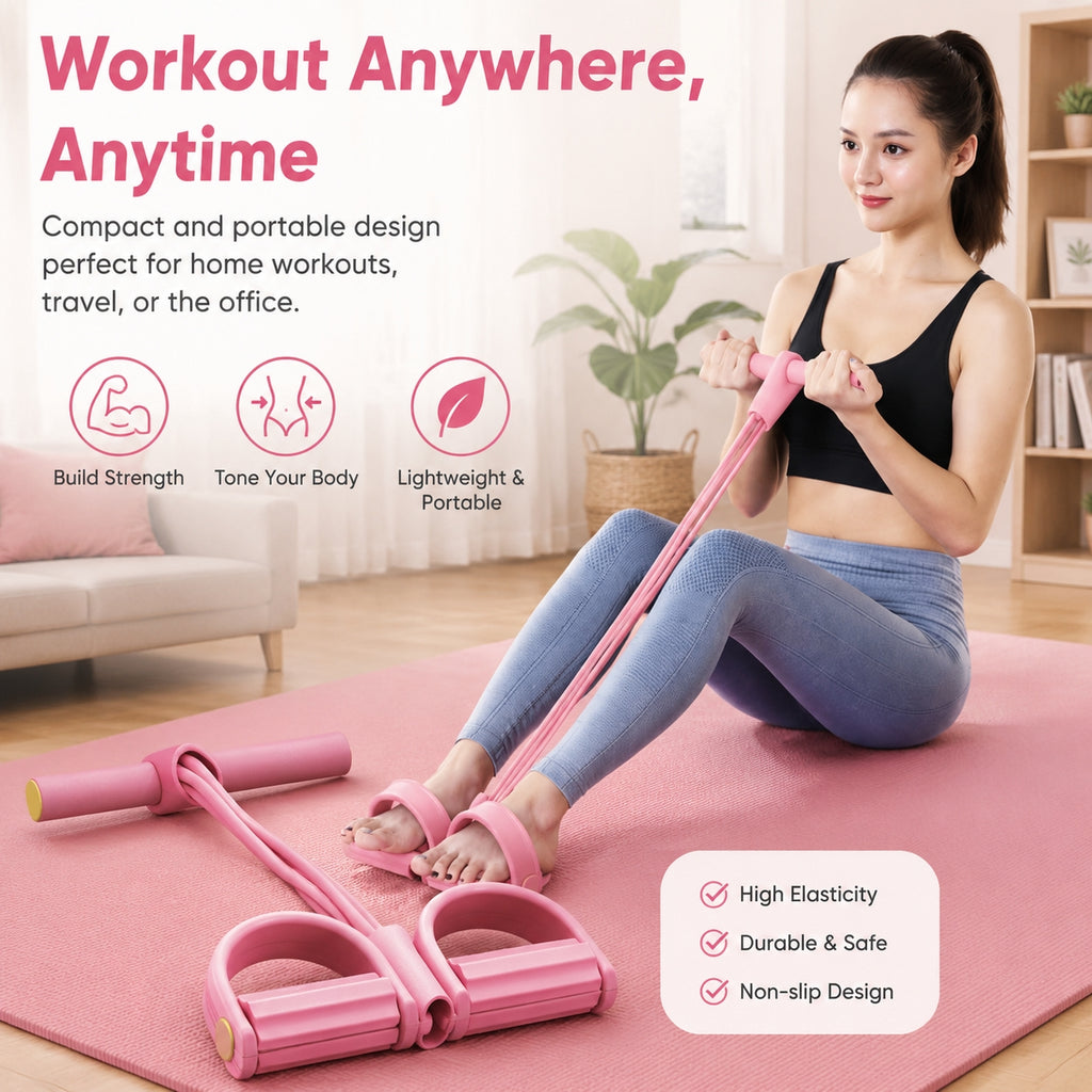 6-Tube Pedal Puller Resistance Rope, Foot Pedal Resistance Band, Yoga Elastic Ex