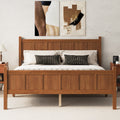 Queen Size Flat Panel Bed With Headboard & Footboard, Minimalist Modern Platform
