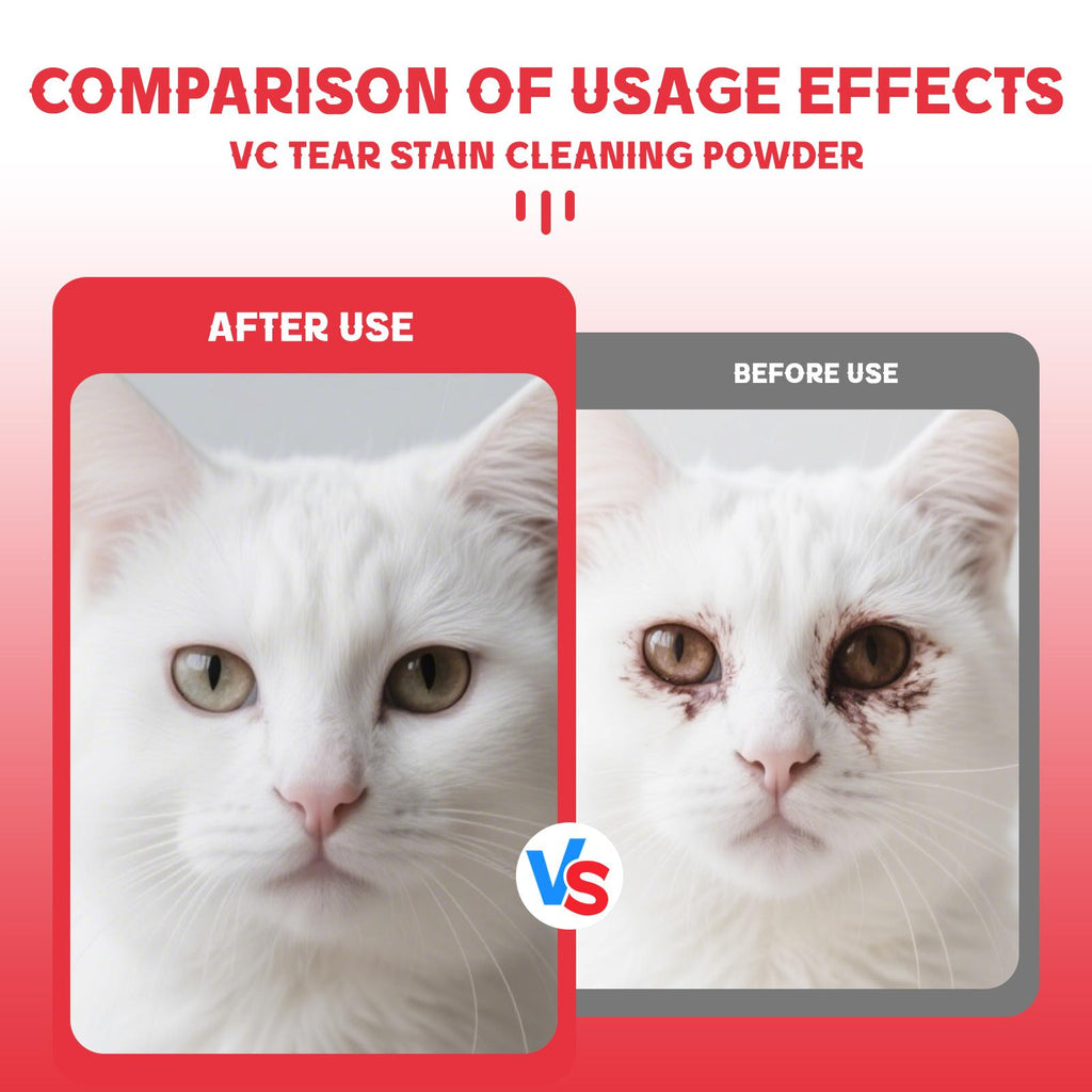 Pet Tear Stain Removal Powder - Natural And Gentle Formula, Eye And Fur Care, Te