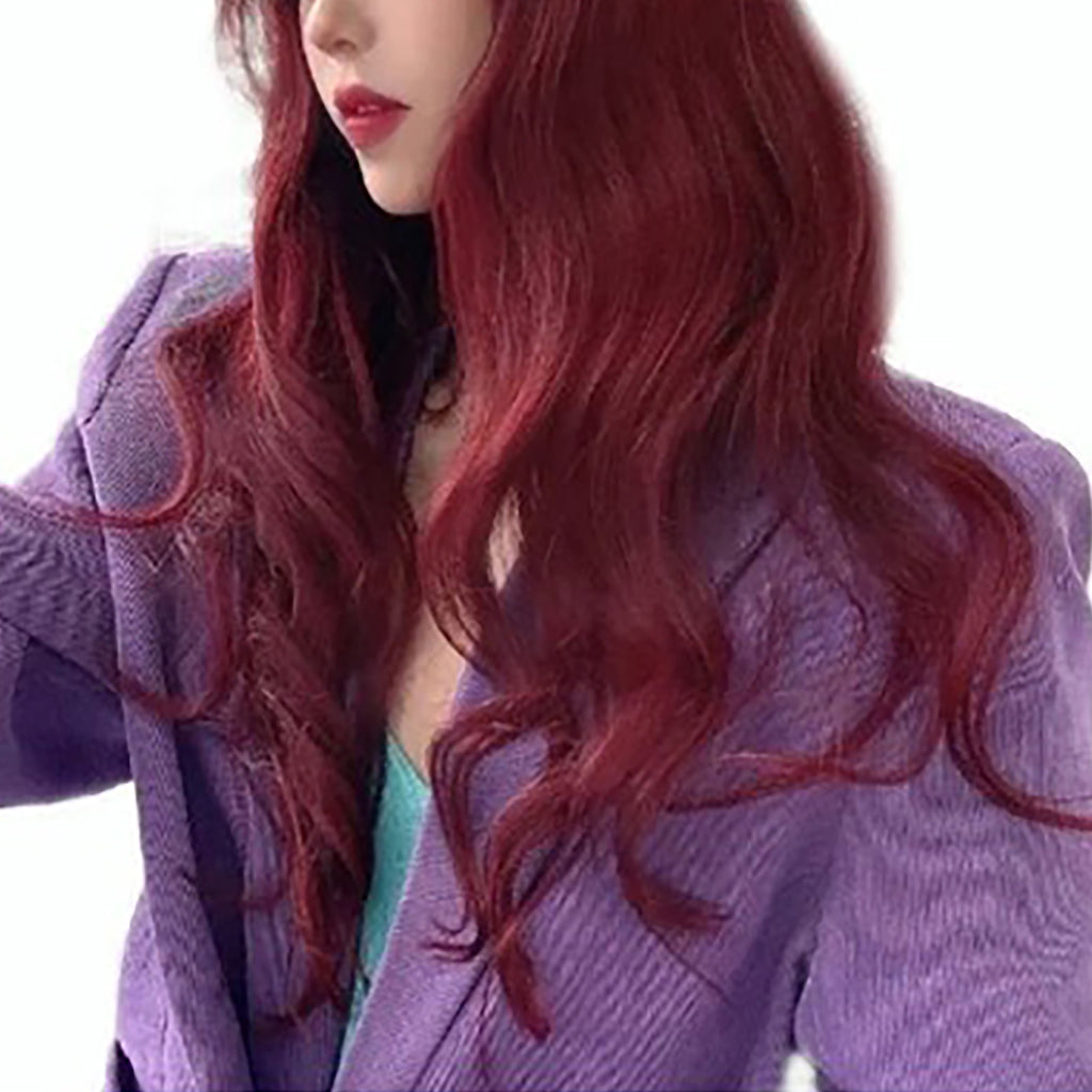 Long Wave Wig Cosplay Synthetic Hair With See Through Bangs For Women Dating Dai