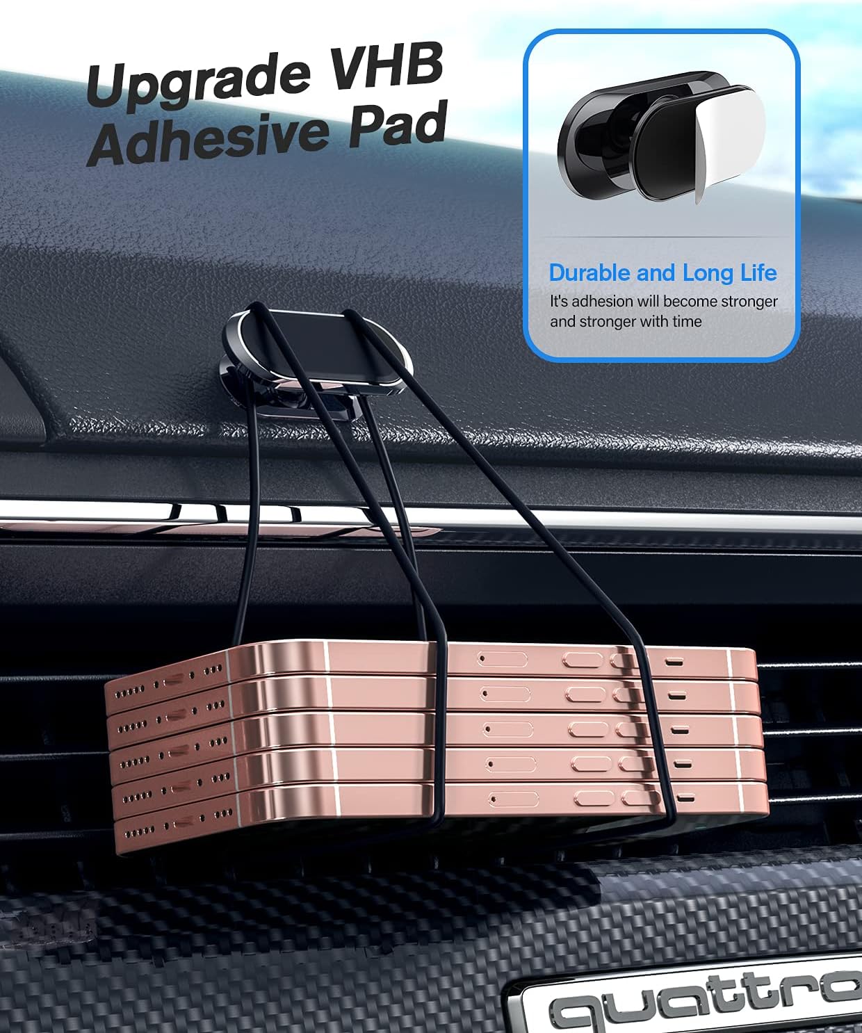 2 Pack Strong Magnetic Car Phone Holder Upgrade Powerful Magnet 360 Degree Rotat