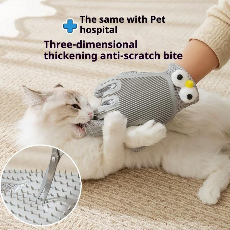 2-in-1 Pet Grooming Gloves & Brushes For Cats And Dogs High-Efficiency Hair Remo