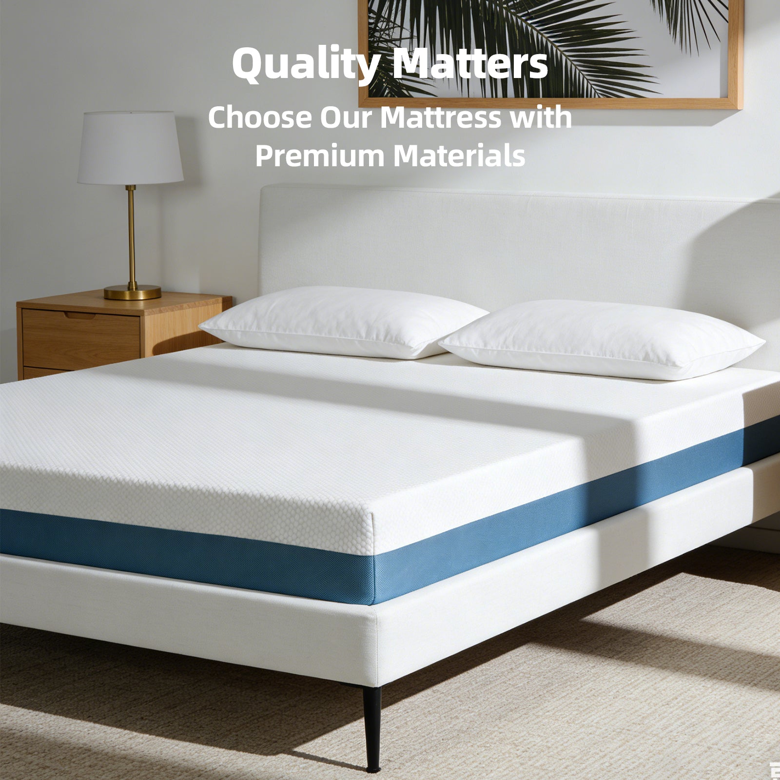 10 Inch Queen Mattress - Sterilizing & Airy, Premium High Resilience For Optimal
