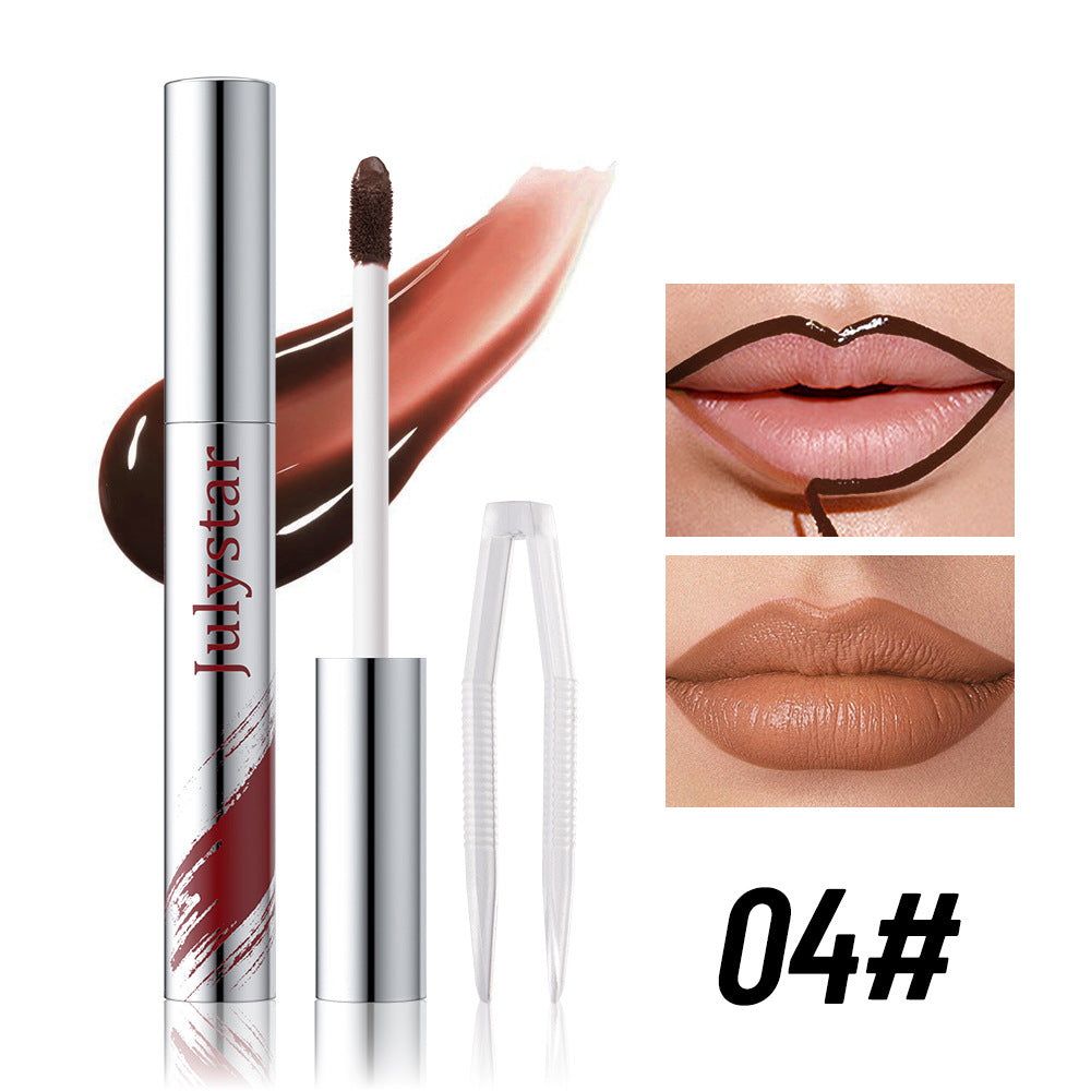 Long Lasting Peel Off Lip Liner, Matte Liquid Lip Stain Pencil, Waterproof And S