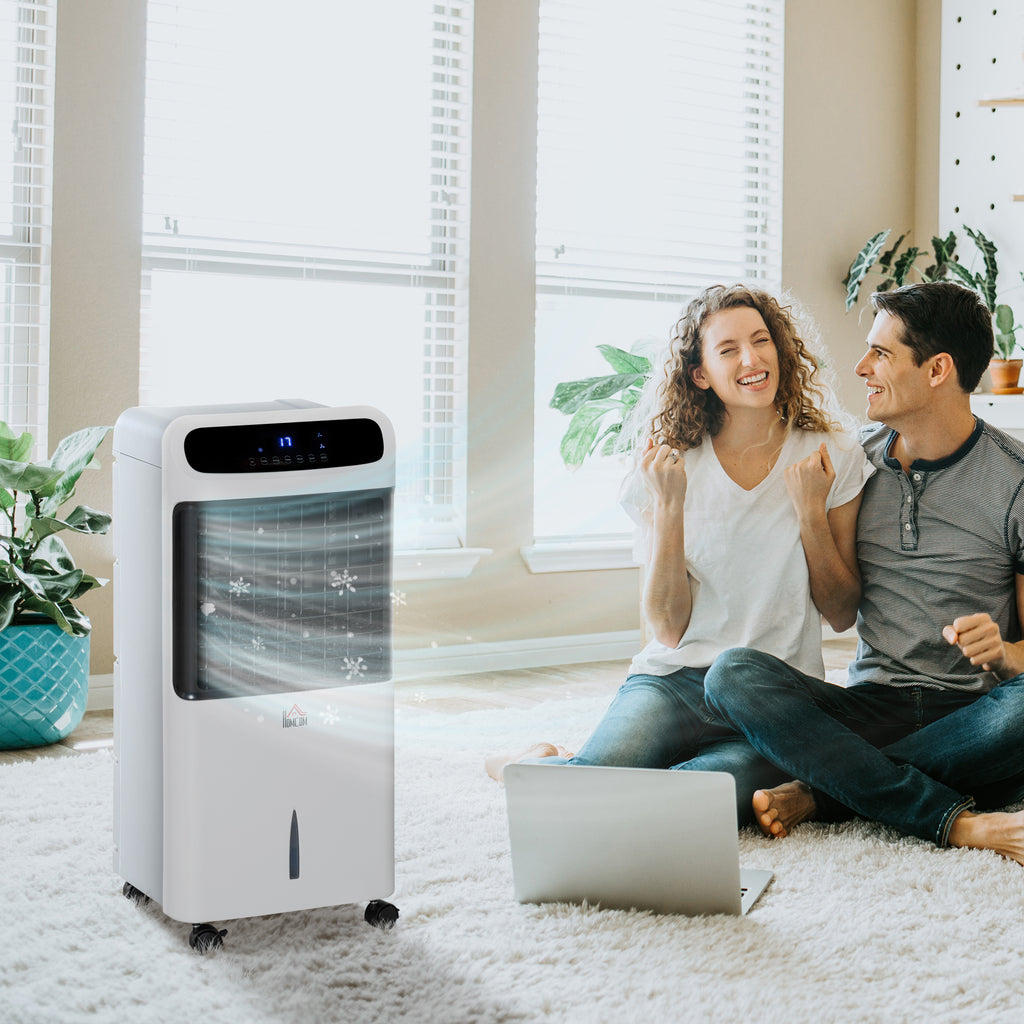 32" Evaporative Air Cooler With 3.2 Gal Water Tank, 60° Oscillating, 3-In-1 Ice 