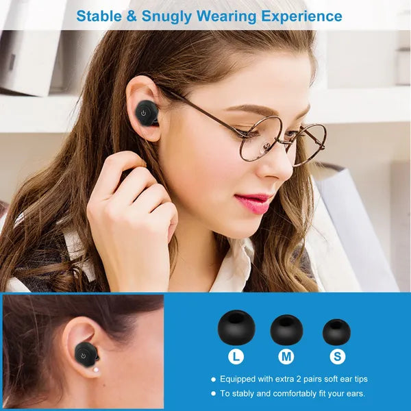 True Wireless Earbuds CSR V4.2 In-ear Stereo Headsets IP44 Waterproof Apt-X TWS 