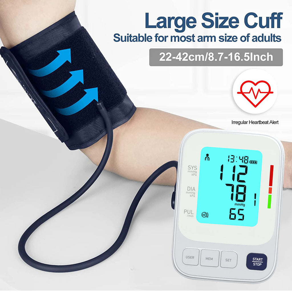 Blood Pressure Gauge LCD Display Smart Storage Portable Accurate Arm Cuff Blood 