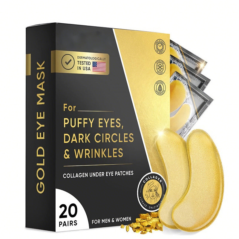 Under Eye Patches, Gold Eye Mask, Reduce Puffy Eyes And Lighten Dark Under Eyes,