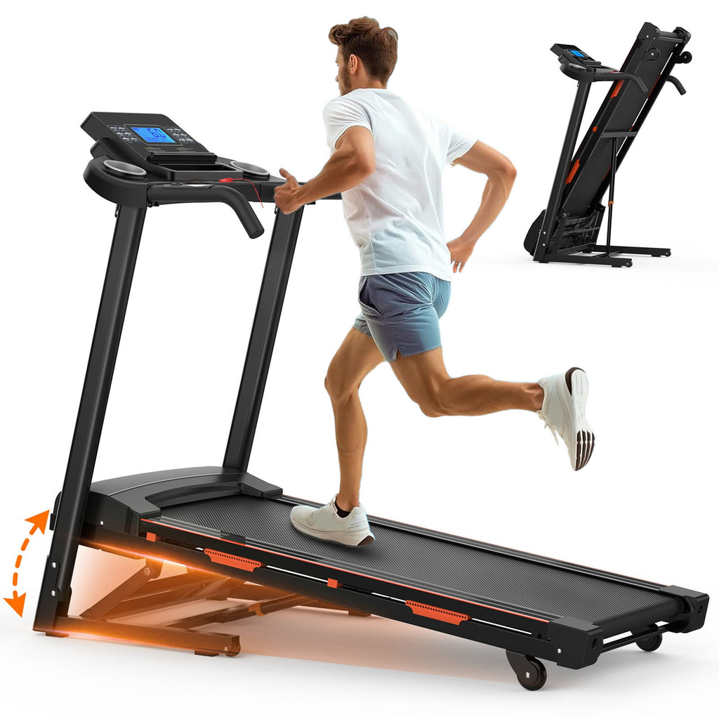 15% Auto Incline Treadmills 400LBS Heavy Duty Capacity 3.25HP Folding Electric T