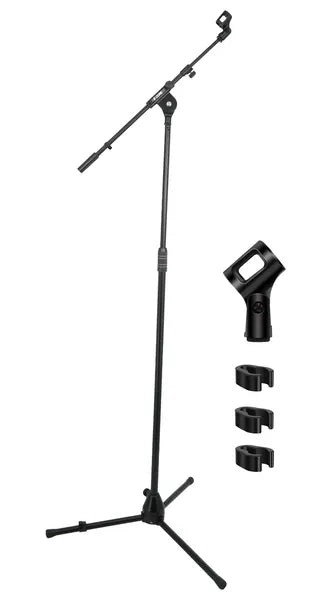 5 Core Mic Stand Adjustable Microphone Stands Floor W 180° Rotating Telescoping 