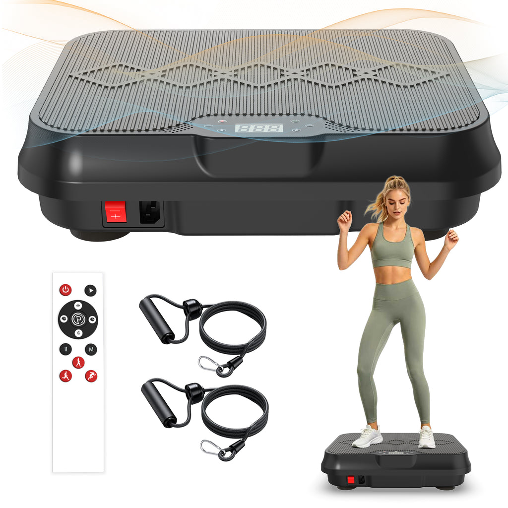 Vibration Plate Exercise Machine, Whole Body Workout Platform With Remote Contro