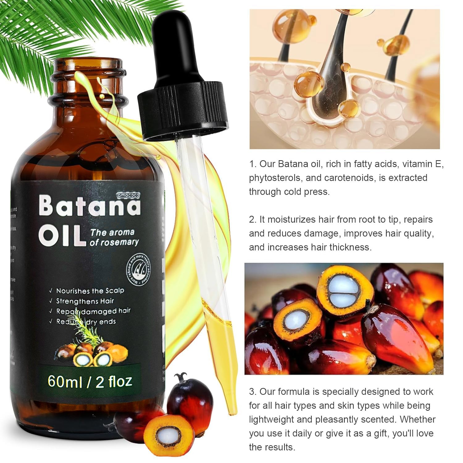Only Supports Self Pickup With Waybill Amococo Batana Oil With Rosemary Cold Pre