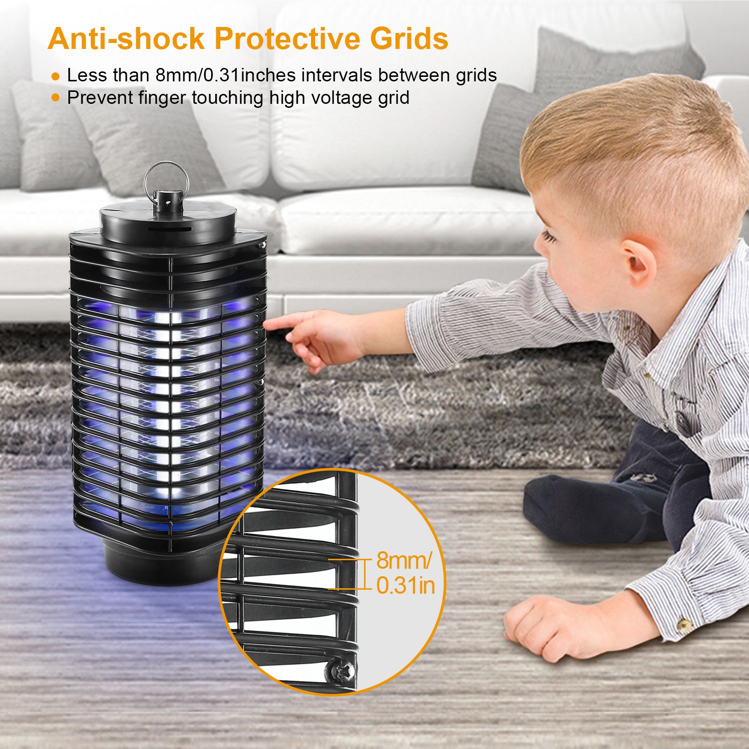1Pc Electric Bug Zapper UV Light Flying Zapper Insect Killer Lamps Pest Mosquito