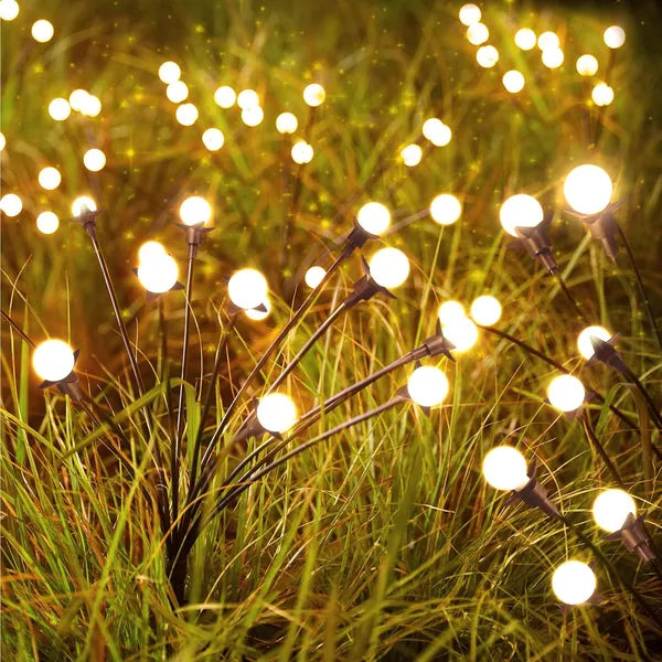 Solar Garden Lights - 4 Pack 48 LED Firefly Lights With 2 Lighting Mode, Sway By