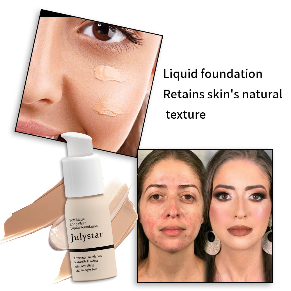 Oil Control Foundation Cream Full Coverage Concealer Long Lasting Waterproof Mat