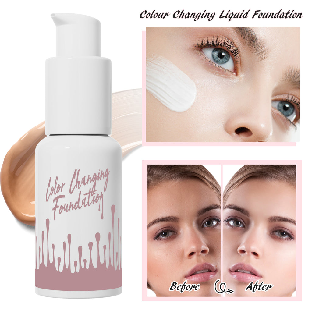 Color Changing Foundation,Color Changing Liquid Foundation Brightens And Lasts F
