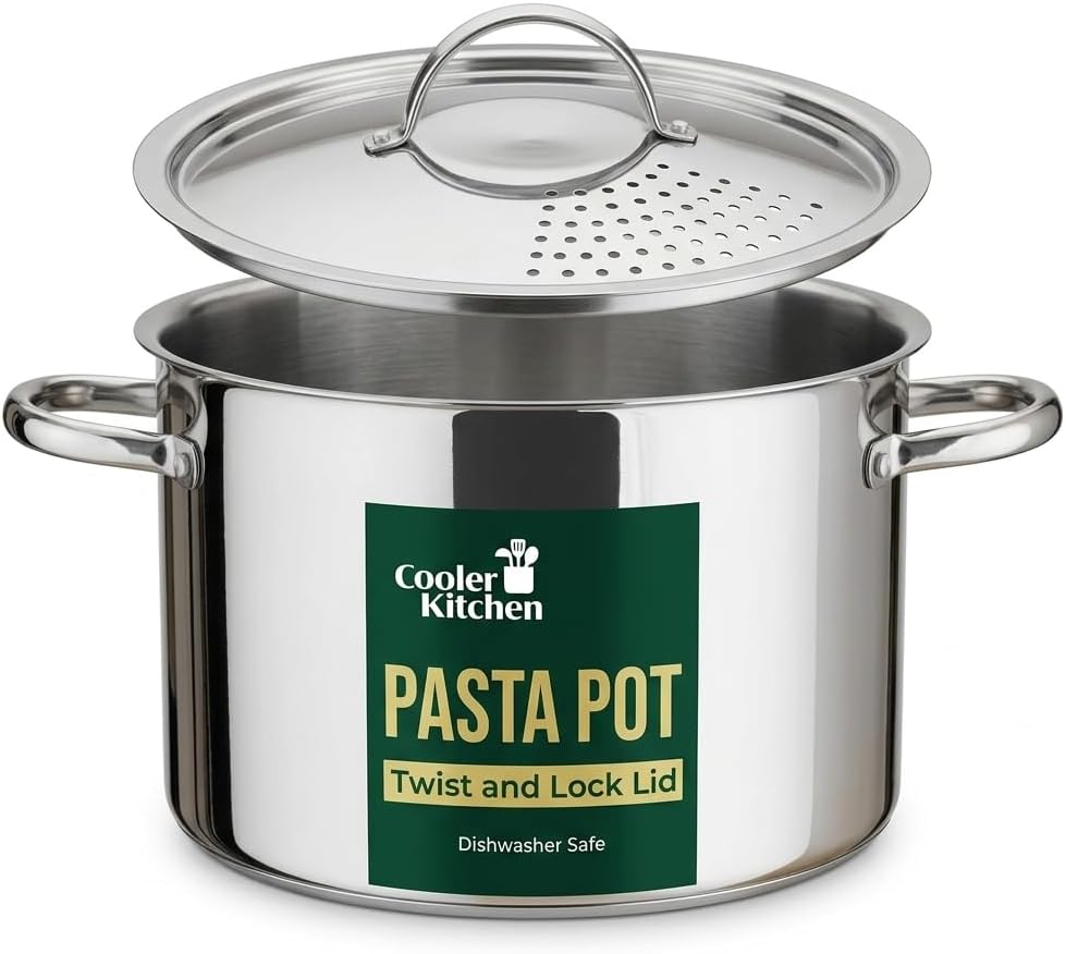 pasta pot strainer one-piece — daily find — view 1