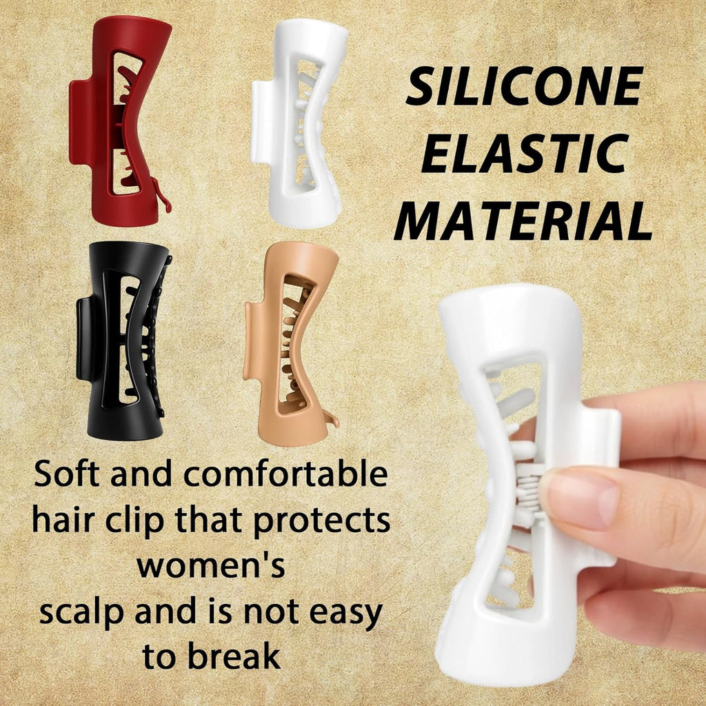 4Pcs Cloud Claw Clips, Soft & Flexible Cozy Claw Clip, Flexible Claw Clip, Ponyt