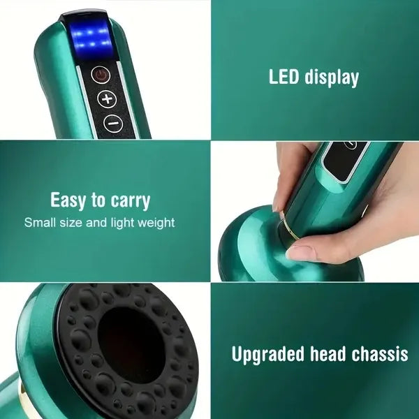Body Gua Sha Scraping Massager. 12 Level Electric Vacuum Cupping Massager, Recha