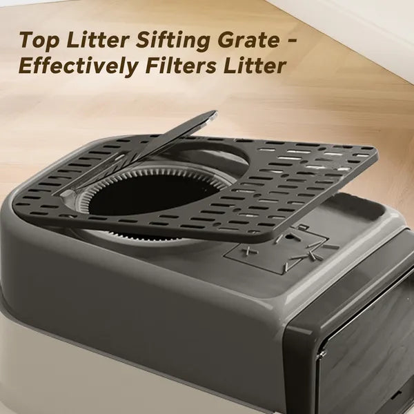 2026 Top-Rated Cat Litter Box, Pull-Out Drawer, No Scoop Needed, Fits Modern Hom