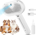 3 In 1 Cat Steam Brush, Pet Steam Brush For Cat Dog Long Short Haired, Pet Spray