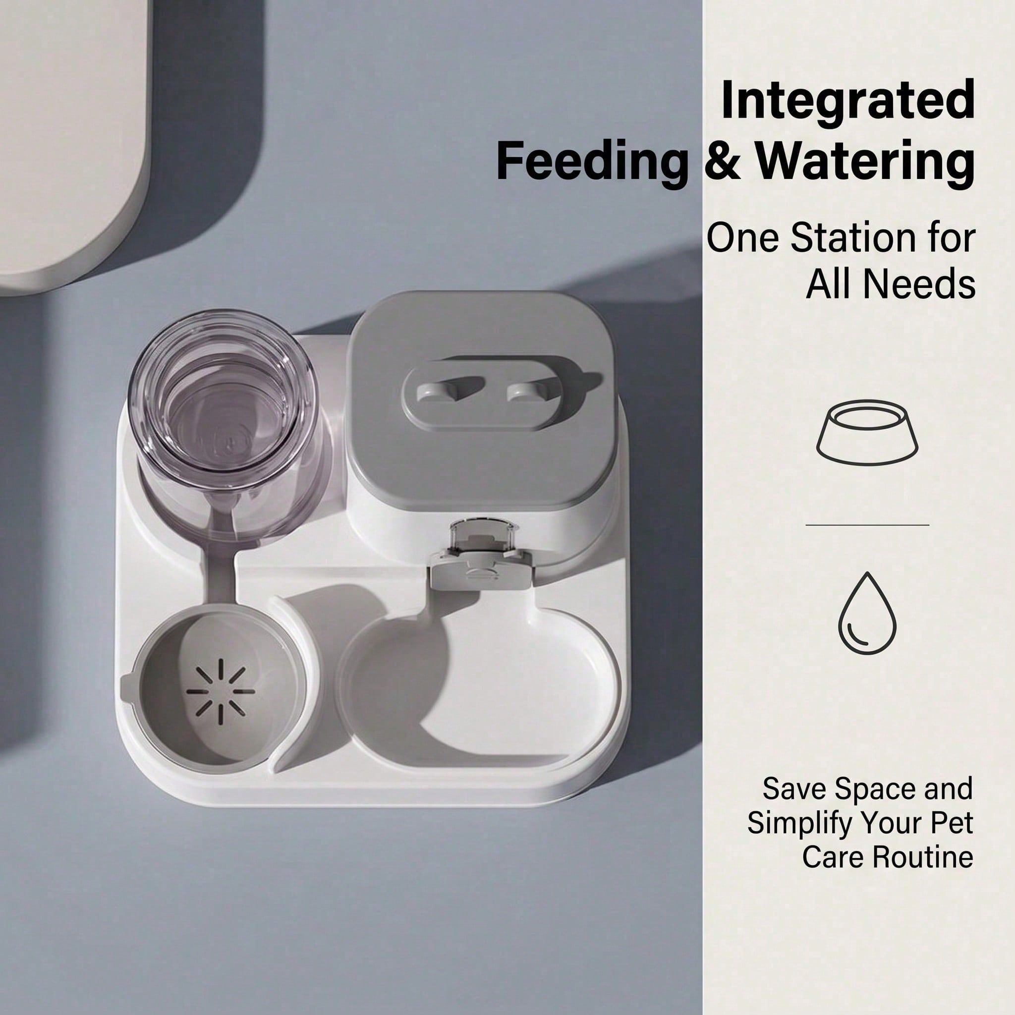 4 Colors Gravity Pet Feeder Water Dispenser Cute Cat Shaped Automatic Food Water