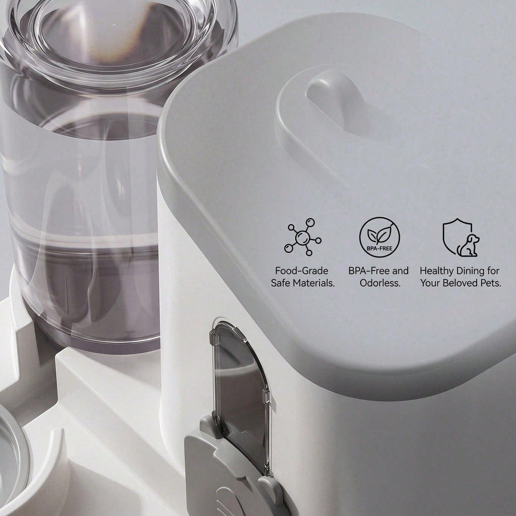 4 Colors Gravity Pet Feeder Water Dispenser Cute Cat Shaped Automatic Food Water