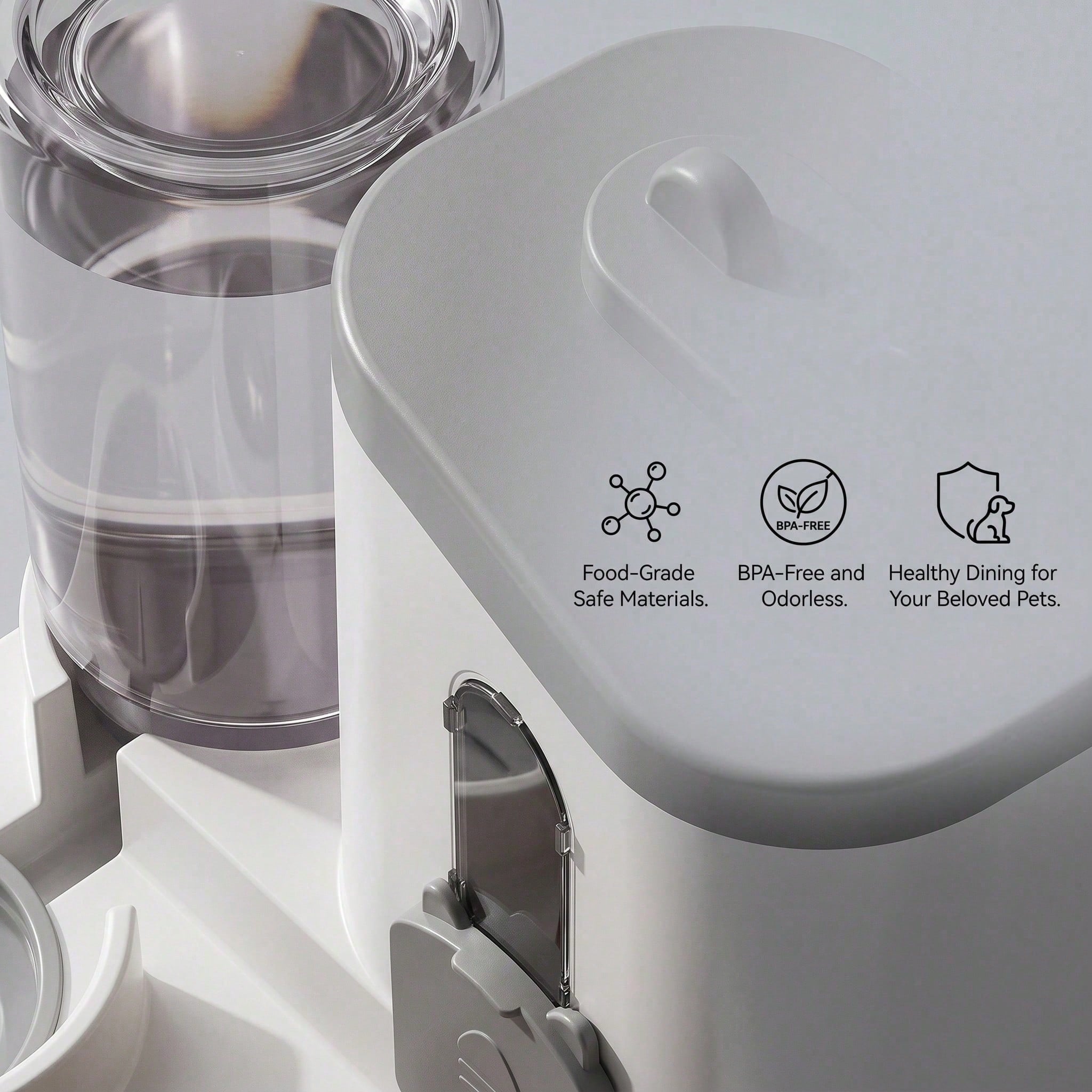 4 Colors Gravity Pet Feeder Water Dispenser Cute Cat Shaped Automatic Food Water