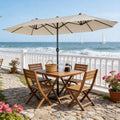 15ft Patio Umbrella Double-Sided Outdoor Market Extra Large Umbrella With Crank 