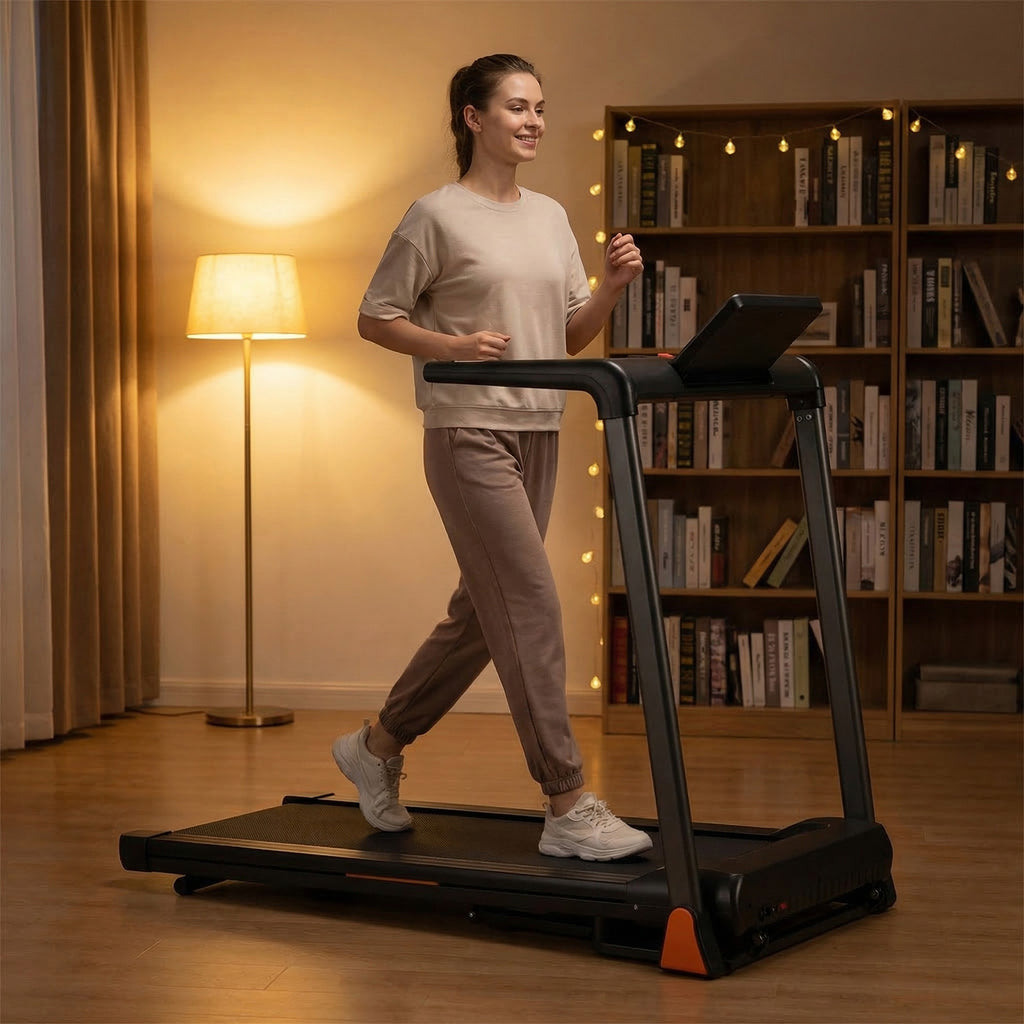 Folding Treadmill 3.5 Horsepower 0.5-8.5MPH 330LBS Capacity LED Display Foldable