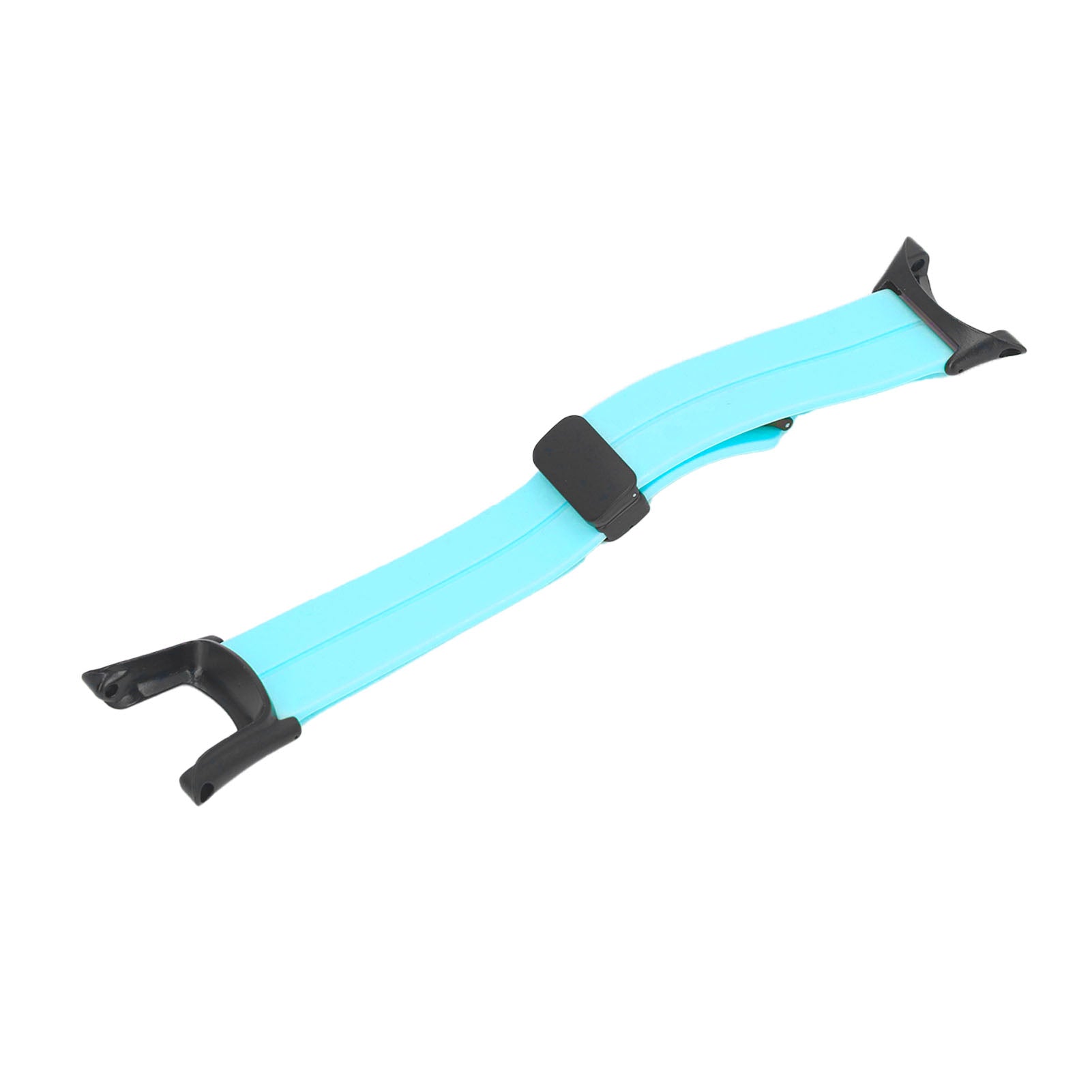 Silicone Watch Strap Waterproof Magnetic Folding Buckle Replacement Watchband Fo
